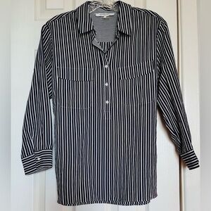 Gerard Darel Navy and White Striped Shirt Bundle 2 = 10% off